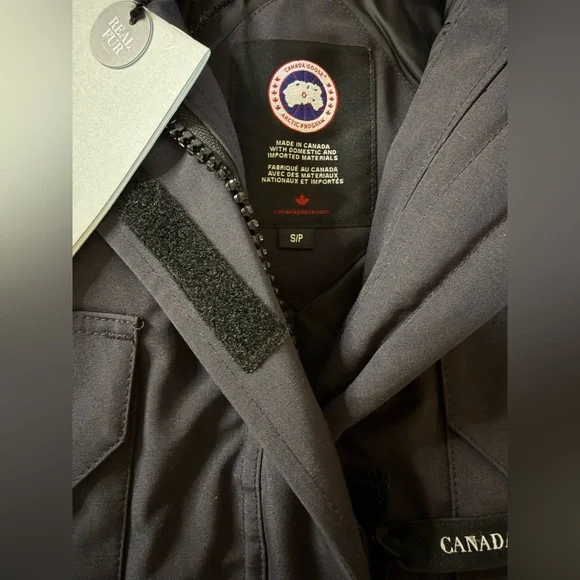 Canada Goose Expedition Parka Winter Jacket Navy Brand New Fur Trim Full Set - Picture 8 of 9